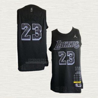 Maglia Lebron James NO 23 Los Angeles Lakers MVP Nero2