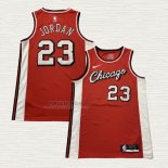 Maglia Michael Jordan NO 23 Chicago Bulls Citta 2021-22 Rosso