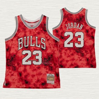 Maglia Michael Jordan NO 23 Chicago Bulls Galaxy Rosso