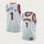 Maglia Michael Porter JR. NO 1 Denver Nuggets Citta 2022-23 Bianco