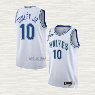 Maglia Mike Conley JR. NO 10 Minnesota Timberwolves Classic 2023-24 Bianco