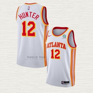 Maglia NO 12 Atlanta Hawks Association 2020-21 Bianco De'Andre Hunter