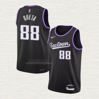 Maglia Neemias Queta NO 88 Sacramento Kings Citta 2021-22 Nero