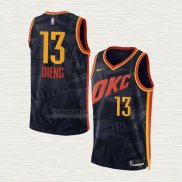 Maglia Ousmane Dieng NO 13 Oklahoma City Thunder Citta 2023-24 Nero