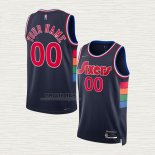 Maglia Philadelphia 76ers Personalizzate Citta 2021-22 Blu