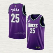 Maglia Serge Ibaka NO 25 Milwaukee Bucks Classic 2022-23 Viola