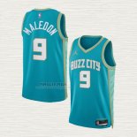 Maglia Theo Maledon NO 9 Charlotte Hornets Citta 2023-24 Verde