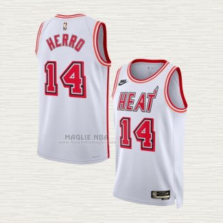 Maglia Tyler Herro NO 14 Miami Heat Classic 2022-23 Bianco