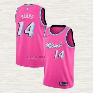 Maglia Tyler Herro NO 14 Miami Heat Earned 2018-19 Rosa