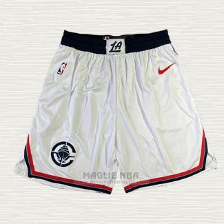 Pantaloncini Los Angeles Clippers Association 2024-25 Bianco