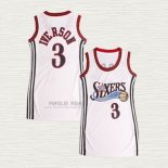 Maglia Allen Iverson NO 3 Donna Philadelphia 76ers Bianco