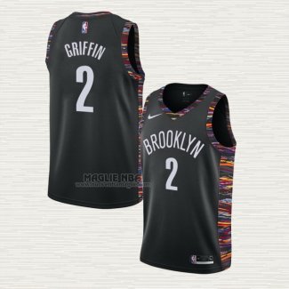 Maglia Blake Griffin NO 2 Brooklyn Nets Citta Nero