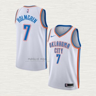 Maglia Chet Holmgren NO 7 Oklahoma City Thunder Association Bianco