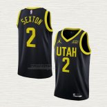 Maglia Collin Sexton NO 2 Utah Jazz Statement 2022-23 Nero