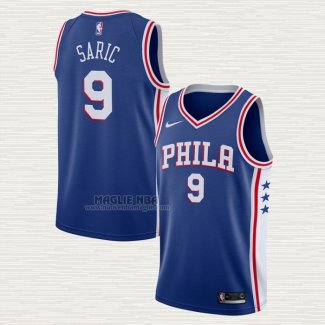 Maglia Dario Saric NO 9 Philadelphia 76ers Icon Blu