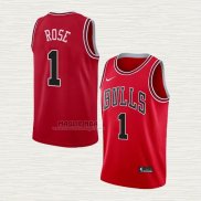 Maglia Derrick Rose NO 1 Chicago Bulls Icon Rosso