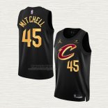 Maglia Donovan Mitchell NO 45 Cleveland Cavaliers Statement 2022-23 Nero