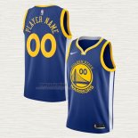 Maglia Golden State Warriors Personalizzate Icon 2018-19 Blu