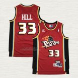 Maglia Grant Hill NO 33 Detroit Pistons Throwback Rosso