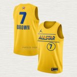 Maglia Jaylen Brown NO 7 Boston Celtics All Star 2021 Or