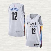 Maglia Joe Harris NO 12 Brooklyn Nets Citta 2022-23 Bianco