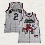 Maglia Kawhi Leonard NO 2 Toronto Raptors Throwback Bianco