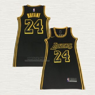 Maglia Kobe Bryant NO 24 Donna Los Angeles Lakers Nero