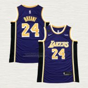 Maglia Kobe Bryant NO 24 Los Angeles Lakers Statement 2018 Viola