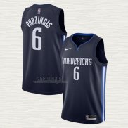 Maglia Kristaps Porzingis NO 6 Dallas Mavericks Statement 2019-20 Blu