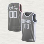 Maglia Los Angeles Clippers Personalizzate Earned 2020-21 Grigio