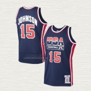 Maglia Magic Johnson NO 15 USA 1992 Blu