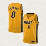 Maglia Meyers Leonard NO 0 Miami Heat Earned 2020-21 Or