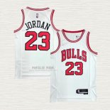 Maglia Michael Jordan NO 23 Chicago Bulls Association 2021 Bianco