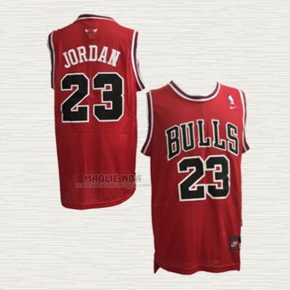 Maglia Michael Jordan NO 23 Chicago Bulls Throwback Rosso 3