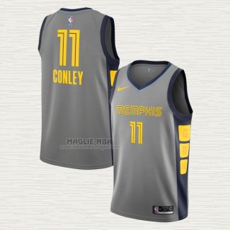 Maglia Mike Conley NO 11 Memphis Grizzlies Citta Grigio