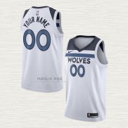 Maglia Minnesota Timberwolves Personalizzate Association 2020-21 Bianco