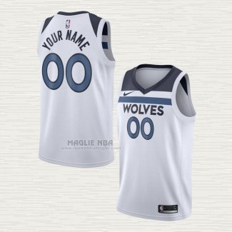 Maglia Minnesota Timberwolves Personalizzate Association 2020-21 Bianco