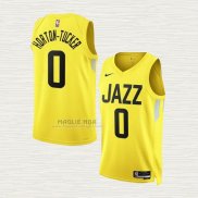 Maglia Talen Horton-Tucker NO 0 Utah Jazz Icon 2022-23 Giallo