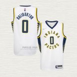 Maglia Tyrese Haliburton NO 0 Bambino Indiana Pacers Association 2022-23 Bianco