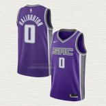 Maglia Tyrese Haliburton NO 0 Sacramento Kings Icon 2020-21 Nero