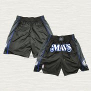 Pantaloncini Dallas Mavericks Citta Just Don 2023-24 Nero