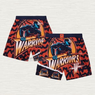 Pantaloncini Golden State Warriors Mitchell & Ness Arancione Blu