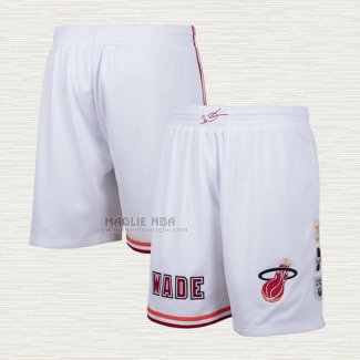 Pantaloncini Miami Heat Mitchell & Ness Bianco