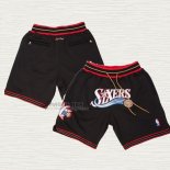 Pantaloncini Philadelphia 76ers Just Don Nero