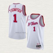 Maglia Amen Thompson NO 1 Houston Rockets Citta 2023-24 Bianco