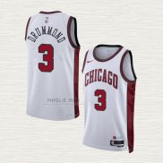 Maglia Andre Drummond NO 3 Chicago Bulls Citta 2022-23 Bianco