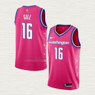 Maglia Anthony Gill NO 16 Washington Wizards Citta 2022-23 Rosa