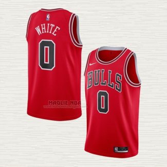 Maglia Coby White NO 0 Chicago Bulls Icon Rosso