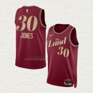 Maglia Damian Jones NO 30 Cleveland Cavaliers Citta 2023-24 Rosso