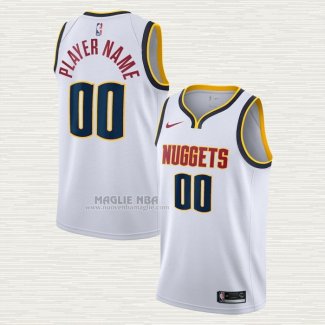 Maglia Denver Nuggets Personalizzate Association Bianco